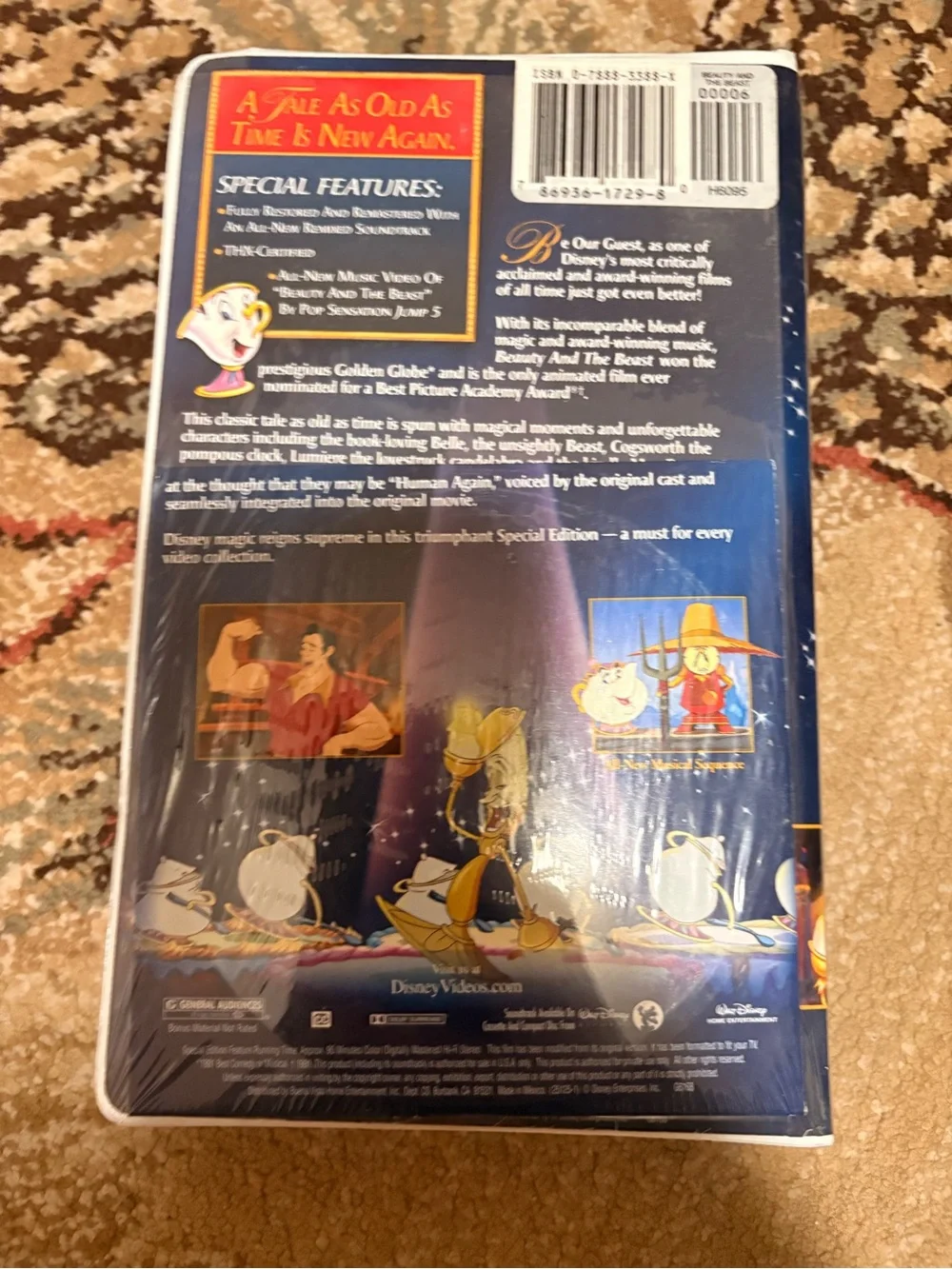 Walt Disney Beauty and the Beast Special Edition VHS — Blue & Gold Cover